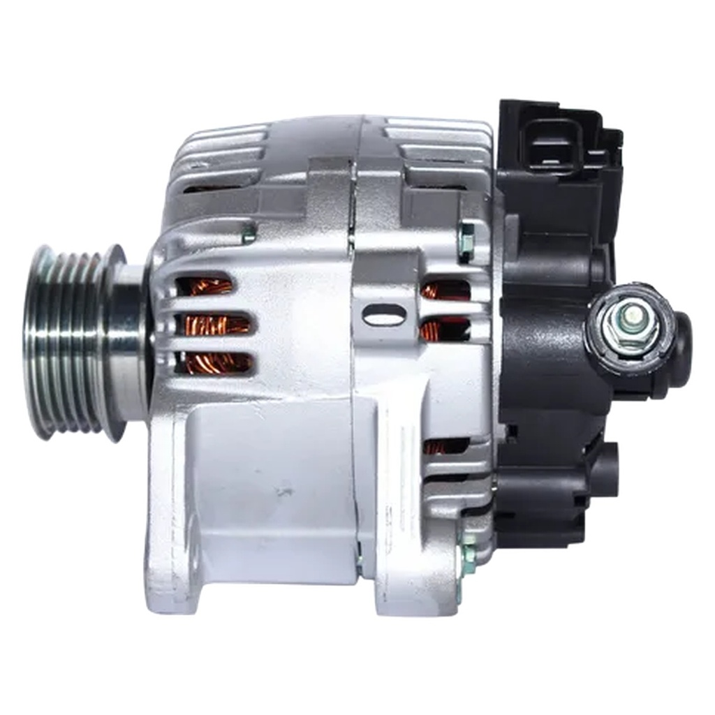 Alternador 120 A 5 PK 2 pines Hyundai New Accent Diesel 2006 - 2010 - Ángulo 2
